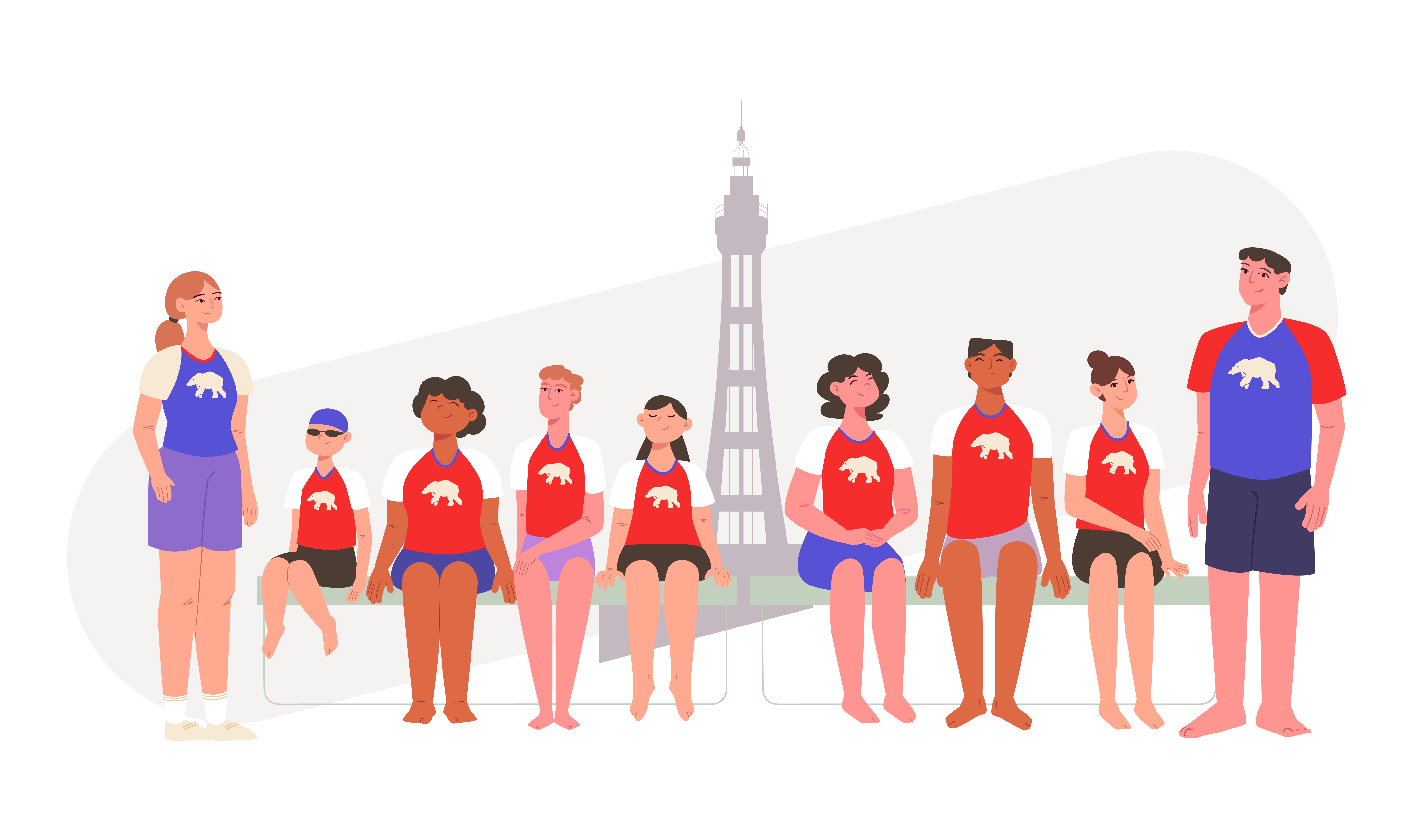 Swimmers and Volunteers